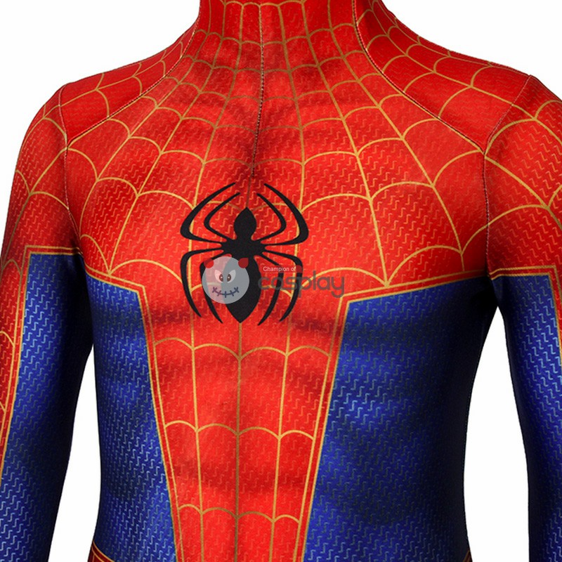 Peter Parker SpiderMan Cosplay Suit Spider-Man Into the Spider-Verse Costumes for Kids